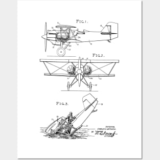 Emergency Flotation Gear for Aircraft Vintage Patent Hand Drawing Posters and Art